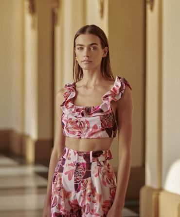 FLORAL PINK ISADORA TOP